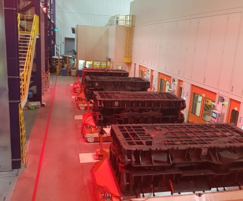 Red Led Lighting for Quarantine Parts at Automobile Factory